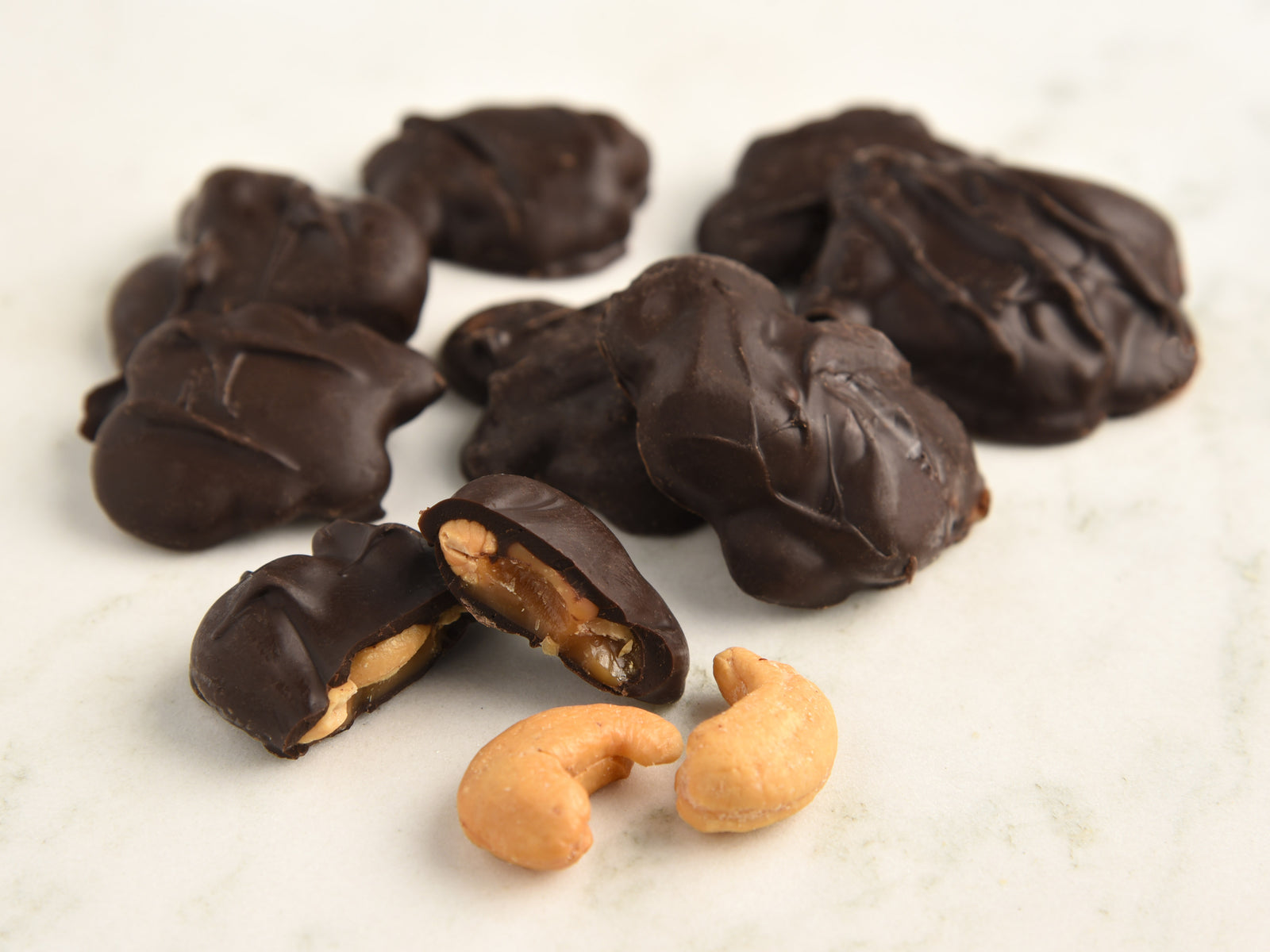 Dark Chocolate Cashew Turtles