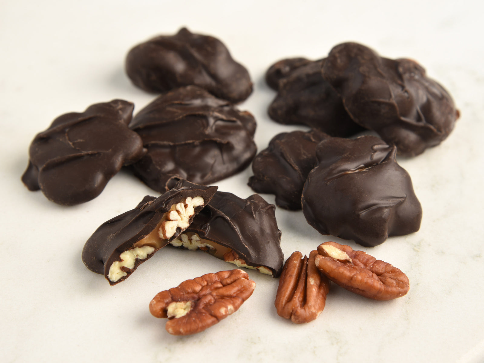 Dark Chocolate Pecan Turtles